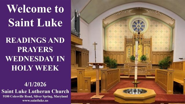 Readings and Prayers - Wednesday in Holy Week